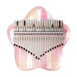 Kalimba Şeffaf Akrilik Gökkuşağı Desenli Yıldız Şekilli 21 Nota