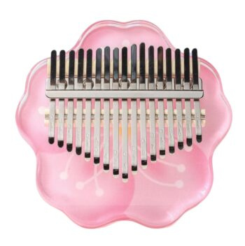 Kalimba Şeffaf Akrilik Sakura Stamen Desenli Çiçek Şekilli 21 Nota