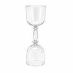 Çift Taraflı Kozmik Işık Şeffaf İnce Quartz Kristal Kadeh 6"