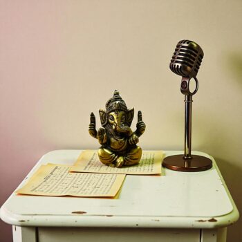 Mini Ganesha Heykeli Pirinç Alaşım 6,5cm