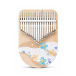Kalimba Sakura Temalı Kayın Ağacı Gövde & Epoksi Reçine 21 Notalı