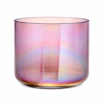 Kozmik Mor Taç Çakra Şeffaf İnce Quartz Kristal Kase 14" (B/Si)