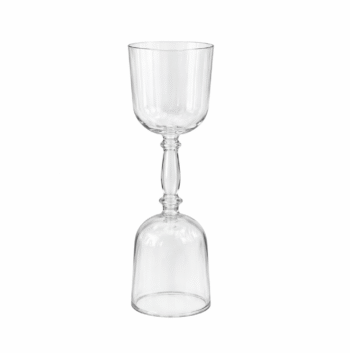 Çift Taraflı Kozmik Işık Şeffaf İnce Quartz Kristal Kadeh 6"