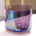 Kozmik Mor Taç Çakra Şeffaf İnce Quartz Kristal Kase 14" (B/Si)